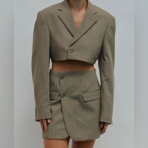 ARCHIVE.the label -Versatile Twofer Crop Jacket and Mini Skirt Suit Set -Fall